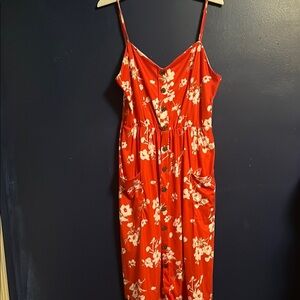 Angashion Floral Print Dress